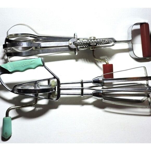 Other - 2 Vintage Hand Crank Egg Beaters Ekco Maid Of Honor Kitchen Decor Tools